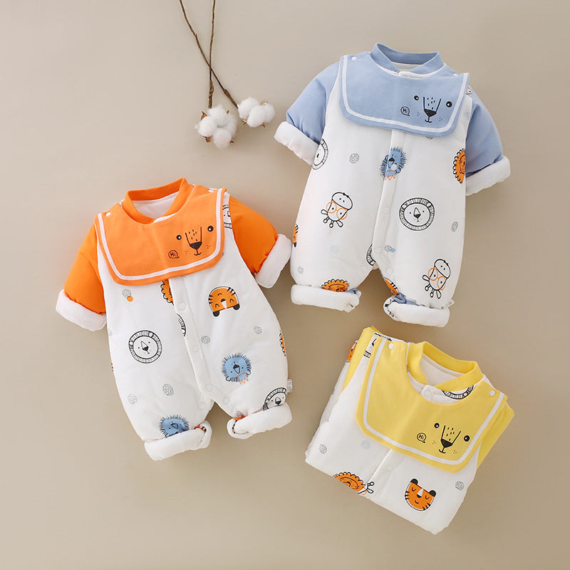 Winter New Thick And Warm Baby Onesies