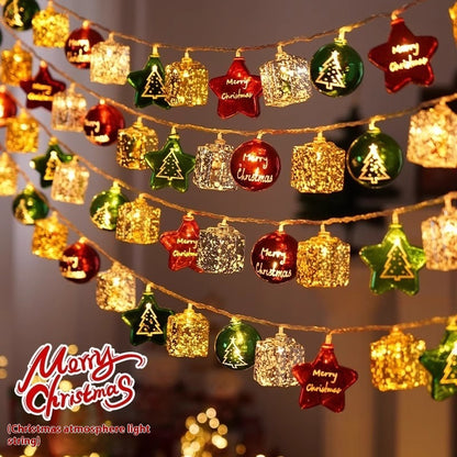 Electroplating Ball Colored Lights String Christmas Tree XINGX Pendant