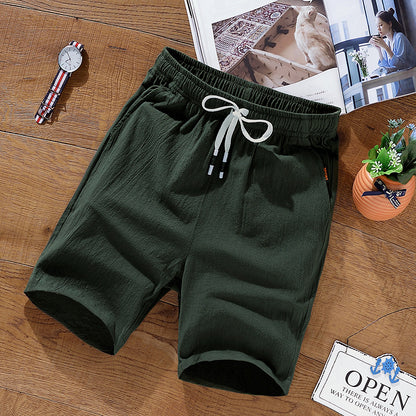 Leisure Loose Korean Cotton And Linen Shorts Men's Shorts