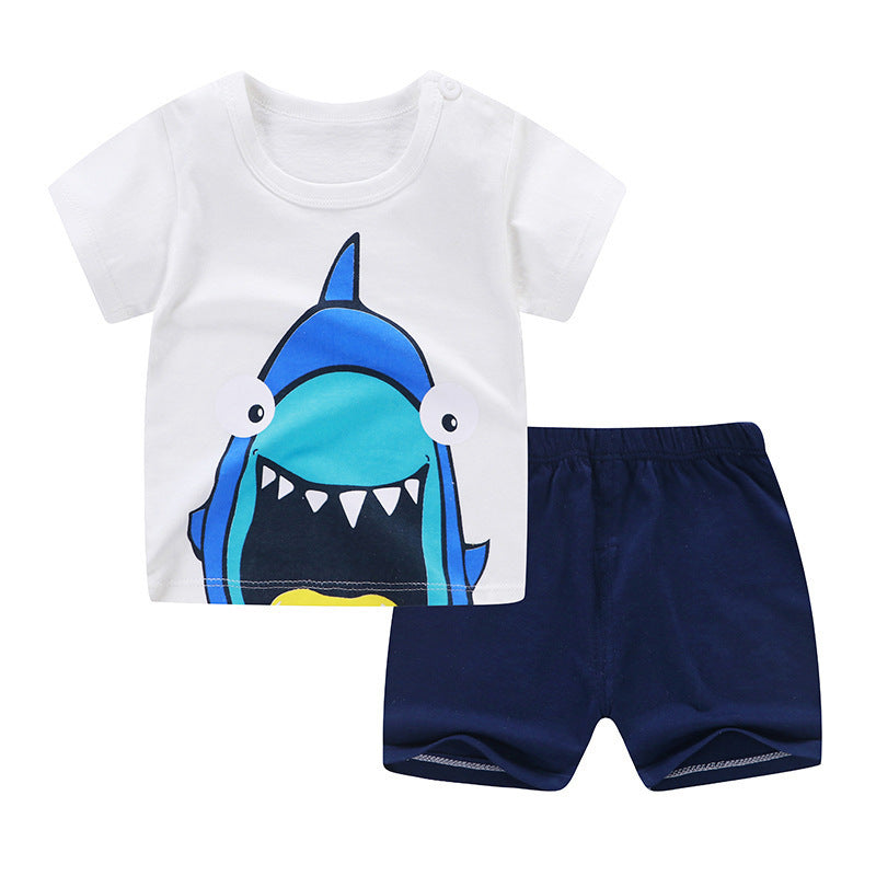 Children's Summer Short-sleeved T-shirt Shorts Suit