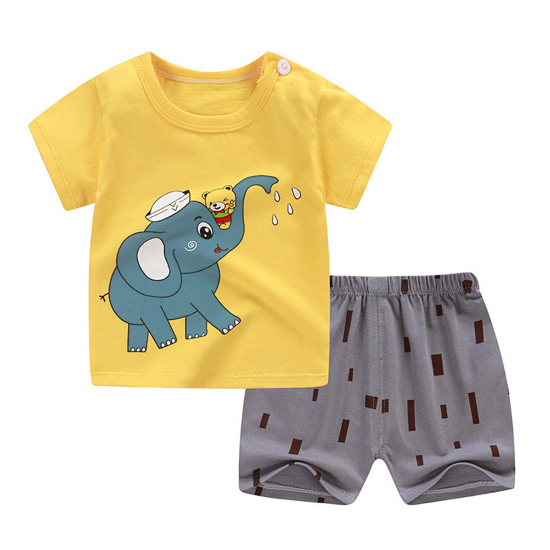 Children's Summer Short-sleeved T-shirt Shorts Suit