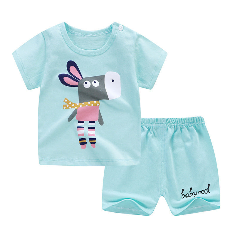 Children's Summer Short-sleeved T-shirt Shorts Suit