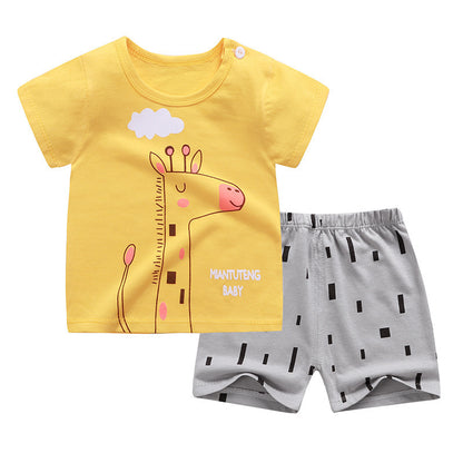 Children's Summer Short-sleeved T-shirt Shorts Suit