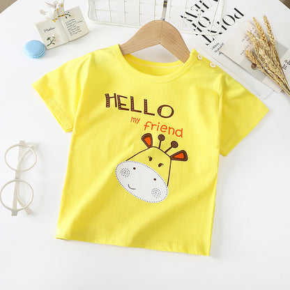 Children's Short-sleeved T-shirt cotton Baby Half-sleeved Bottoming Shirt