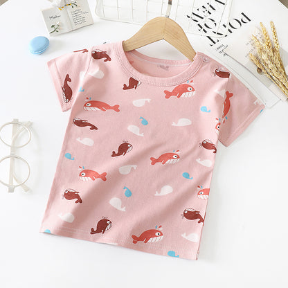 Children's Short-sleeved T-shirt cotton Baby Half-sleeved Bottoming Shirt