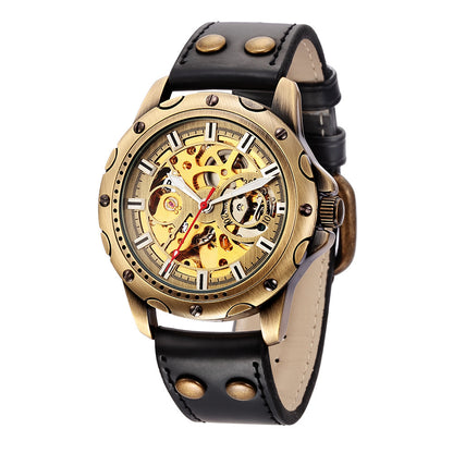 Retro Skeleton Mechanical Watch Top Automatic Mechanicalroppship