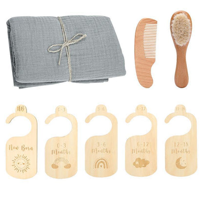 Baby Born Gift Set Wool Brush Baby Skin-friendly Bath Towel Baby One Month Old One Hundred Days Gift Box