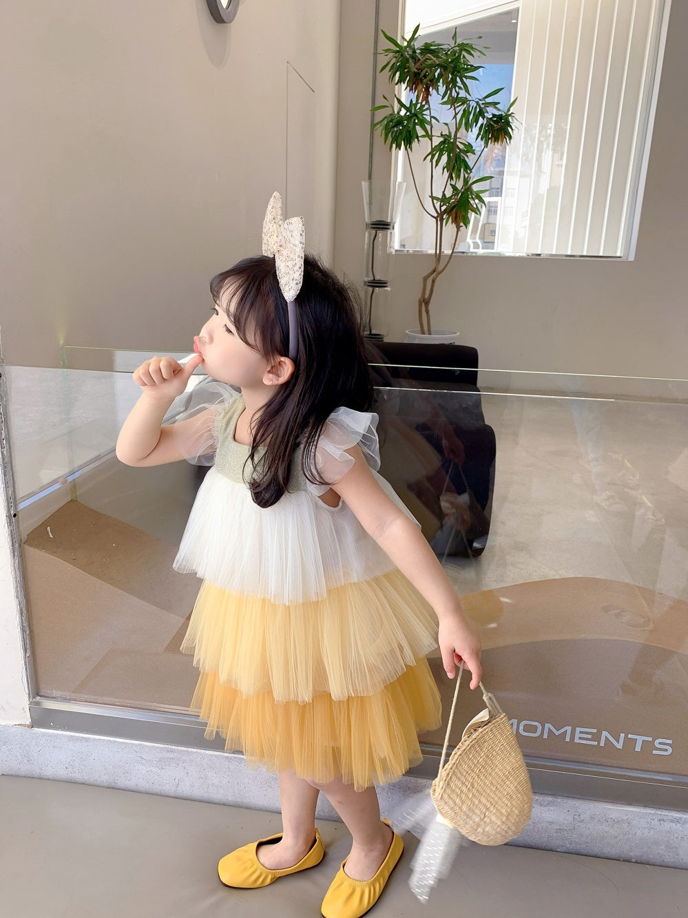 Western-style Little Children's Princess Gradient Fluffy Mesh Vest Skirt