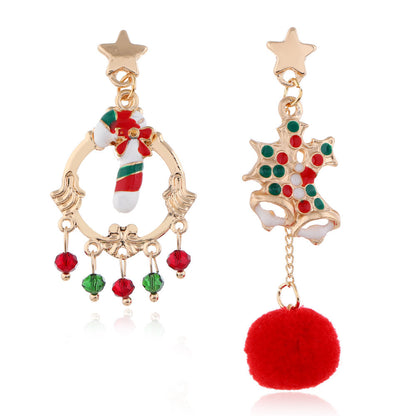 European And American Christmas New Products Earrings Creative Christmas Snowflake