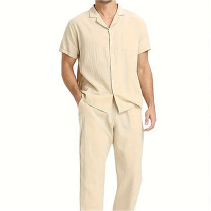 Men's Fashion Casual Exercise Short Sleeve Suit