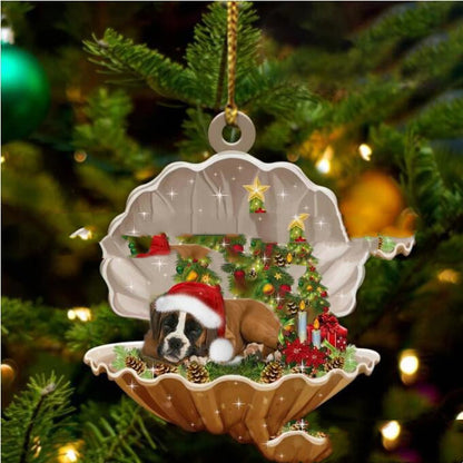 Explosive Christmas Dog Pendant Double-sided Pattern Acrylic