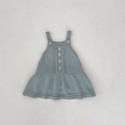 Baby Embroidered Hollow Knitted Coat Knitted Halter Skirt