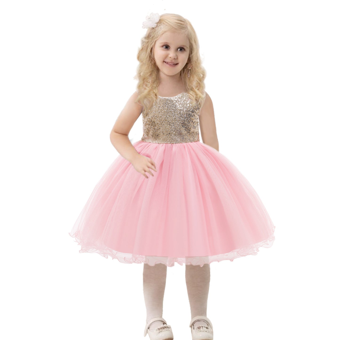 Mesh Colorblock Children's Princess Dress Girl Skirt