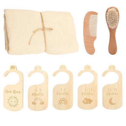 Baby Born Gift Set Wool Brush Baby Skin-friendly Bath Towel Baby One Month Old One Hundred Days Gift Box