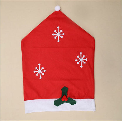 Christmas Decoration Red Non-woven Christmas Chair Cover