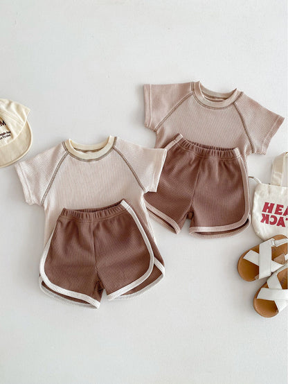 Clothes For Babies Summer Unisex Baby Short Sleeve Outfit Top Shorts