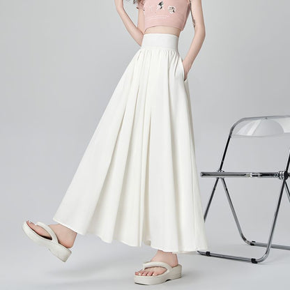 Women's Summer Slim Fit High Waist Pleated Swing Skirt