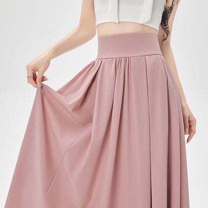 Women's Summer Slim Fit High Waist Pleated Swing Skirt