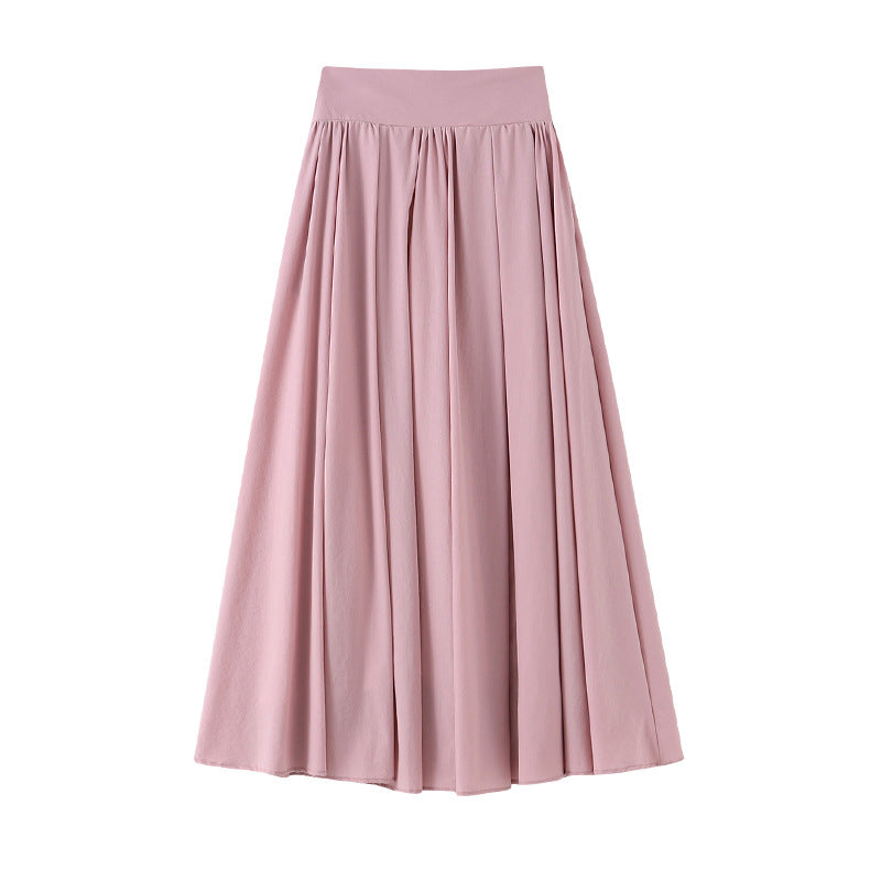 Women's Summer Slim Fit High Waist Pleated Swing Skirt