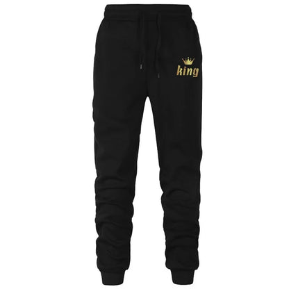 King And Queen Couple Outfit Hoodie and Jogger Pants High Quality Men Women Daily Casual Sport Jogging Suit King Queen Tracksuit