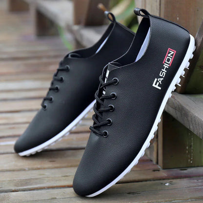 Men New Leather Breathable Driving Shoes Spring Autumn Non-slip Men Peas Shoes British Casual Sneaker Sapatos De Couro Masculino