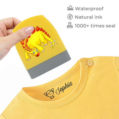 Cute Cartoon Dinosaur Custom Children'S Name Stamp Diy Lettering Personalized Custom Waterproof Clothing Mark Photosensitive