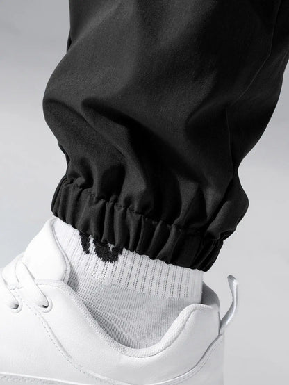 Men Flap Pocket Side Drawstring Waist Pants