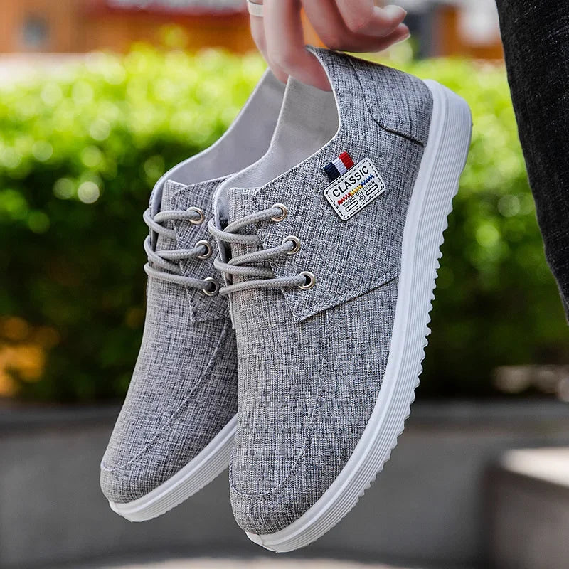 Canvas Shoes for Men Breathable Light Slip on Flat Summer Classic Loafers Casual Shoes Breathable Walking Footwear Men' Sneakers