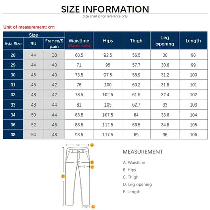 Spring Summer Thin Men's Business Casual Pants High Elastic Jogger Slim Straight Korean Brand Trousers Clothes Black Gray Blue