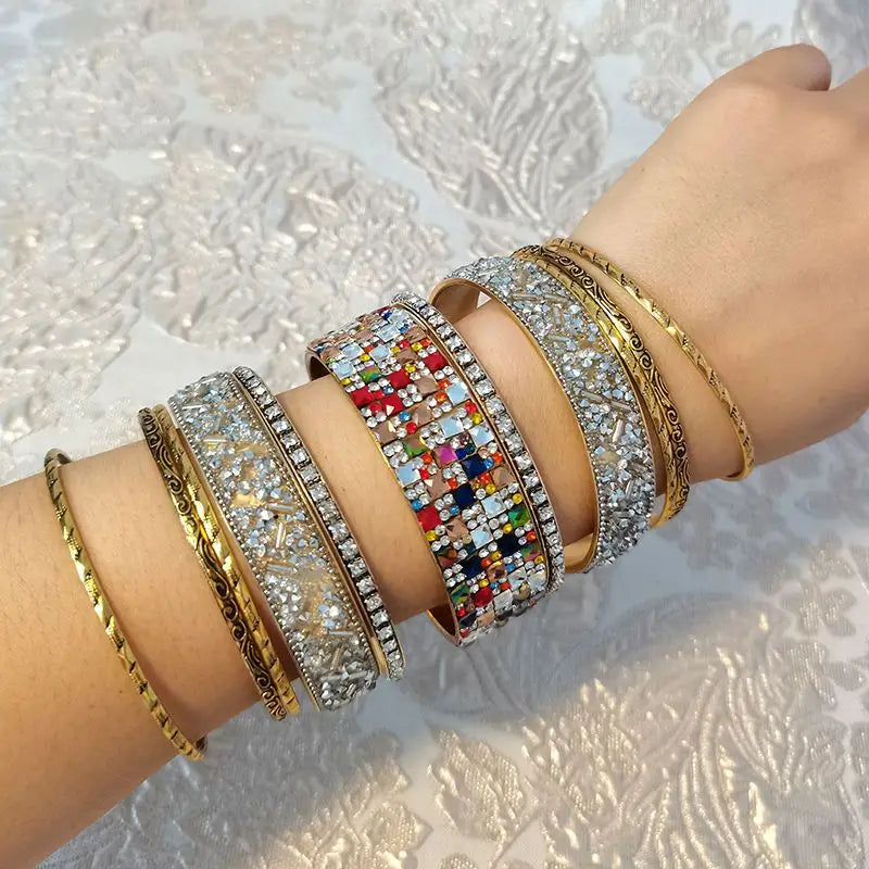 Exotic Indian Dance Bracelet Sexy Belly Dance Bracelet Retro Palace Style Exaggerate Luxury Exquisite Fashion Bracelet