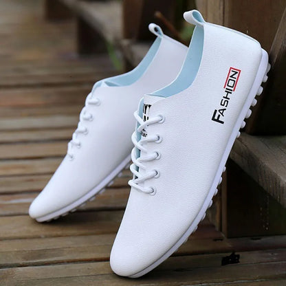 Men New Leather Breathable Driving Shoes Spring Autumn Non-slip Men Peas Shoes British Casual Sneaker Sapatos De Couro Masculino