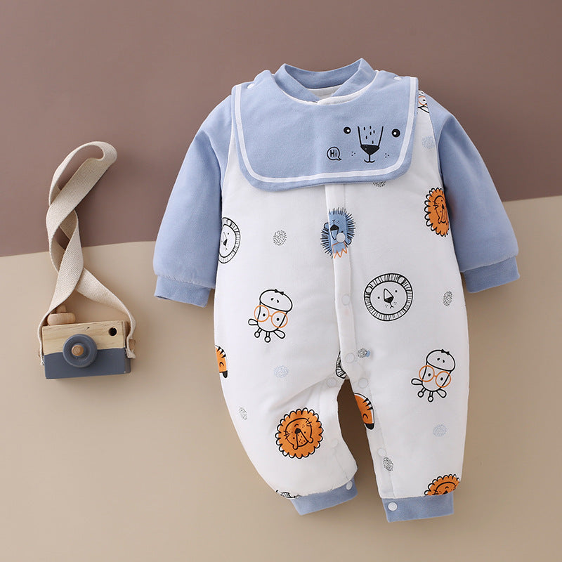 Winter New Thick And Warm Baby Onesies