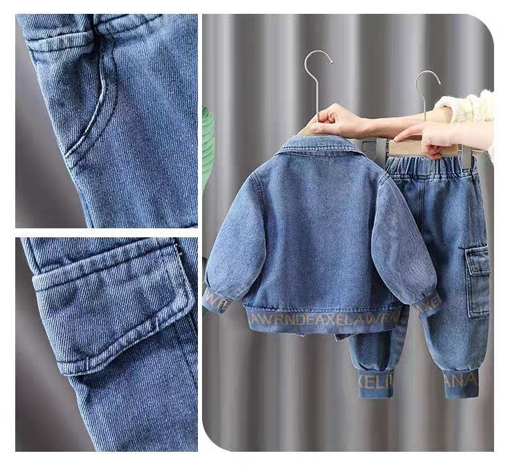 Boys Denim Suit Spring Clothes Western Style