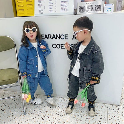 Boys Denim Suit Spring Clothes Western Style