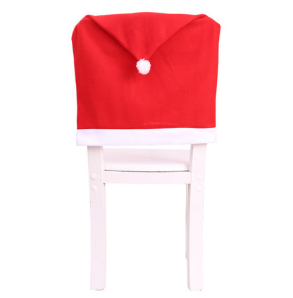 Christmas Decoration Red Non-woven Christmas Chair Cover